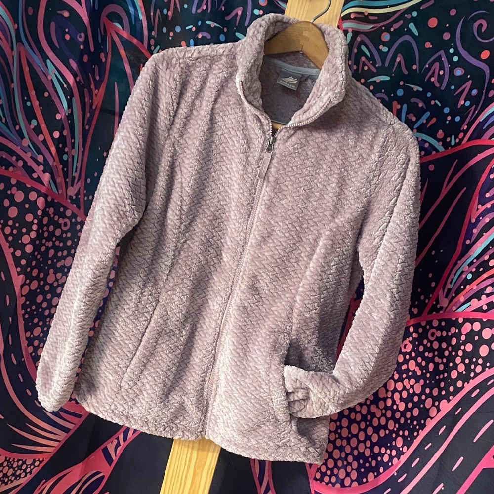 Fluffy, Cozy Textured Zip-Up Jacket